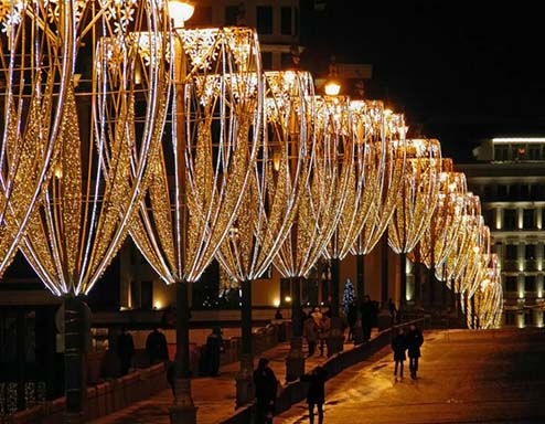 Новогодние консоли на столбы в Курске